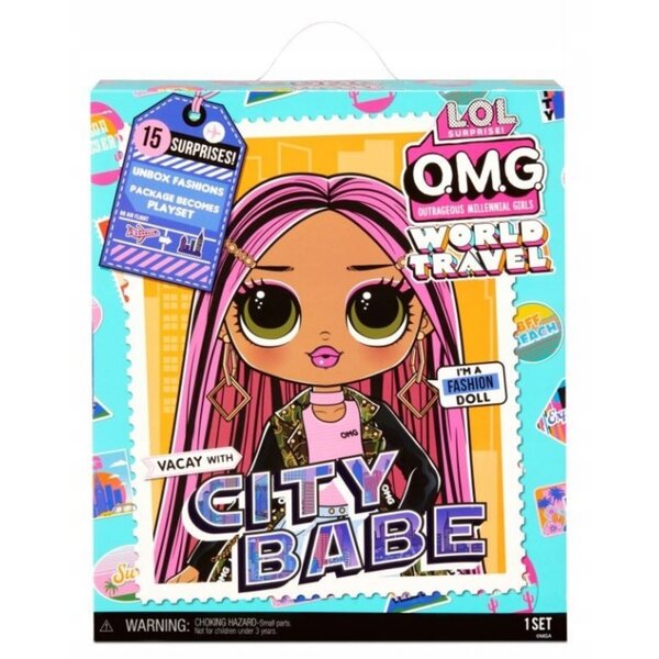 L.O.L. Surprise OMG City Babe – Reisepuppe mit Modeaccessoires und Koffer
