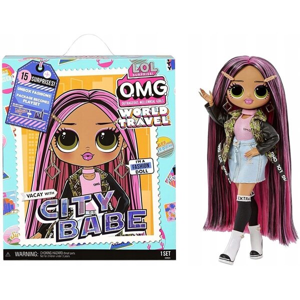 L.O.L. Surprise OMG City Babe – Reisepuppe mit Modeaccessoires und Koffer