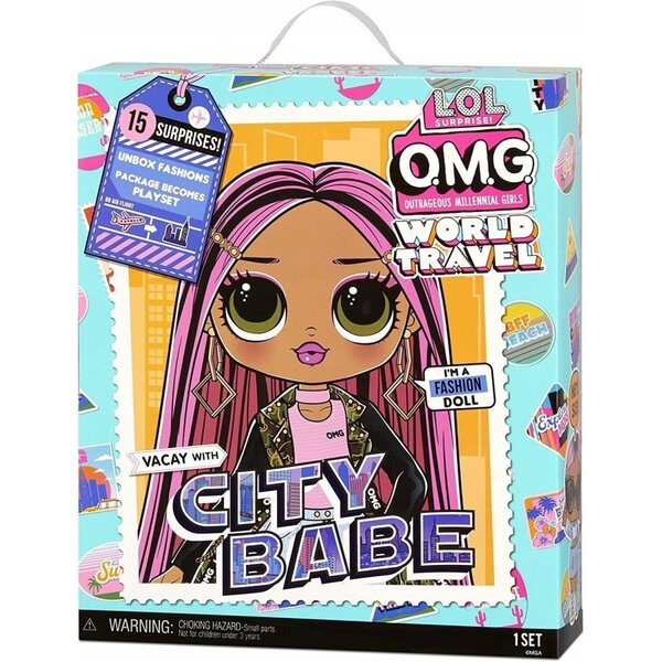 L.O.L. Surprise OMG City Babe – Reisepuppe mit Modeaccessoires und Koffer