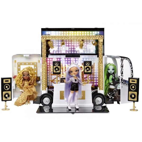 Rainbow High Vision World Tour: луксозен автобус със сцена, DJ и гардероб 4 в 1