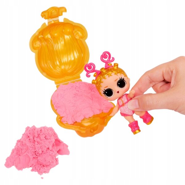 LOL Surprise Squish Sand Magic Hair - Minipop 10 cm met accessoires en Kinotic Sand