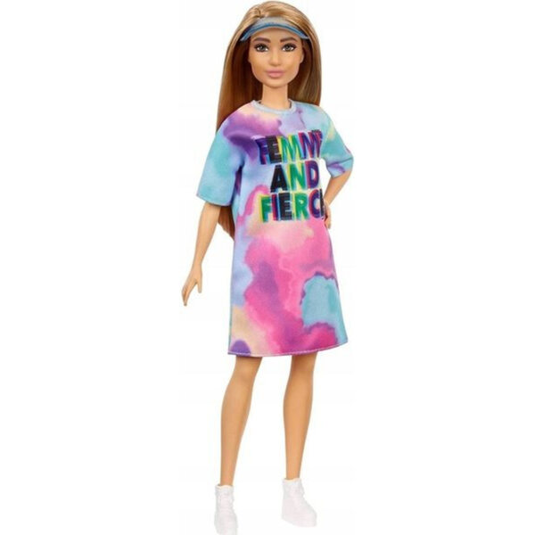Barbie Fashionistas Modna Przyjaciolka mit Hipster-Stil, farbenfroher Kleidung und trendigen Accessoires