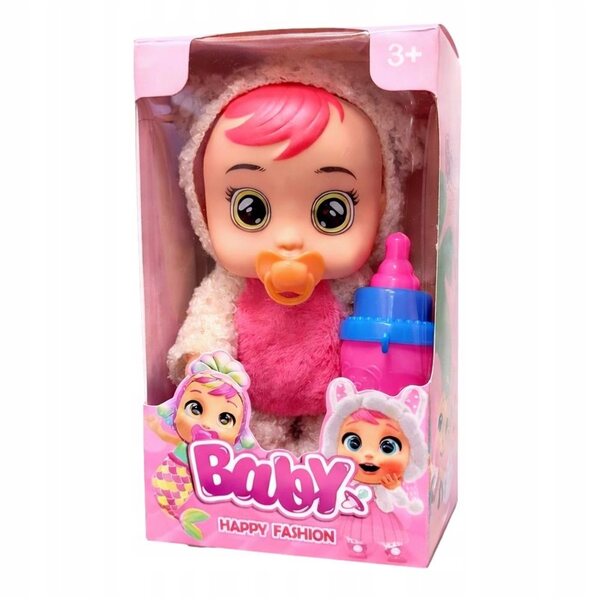 Bobas Minipuppe 13 cm mit Kleid, Flasche und Schnuller für Kinder ab 3 Jahren