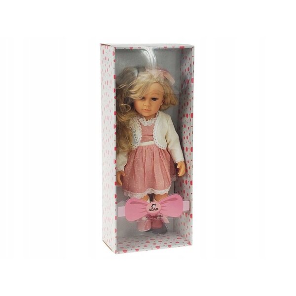 Bambola anatomica da bambina di 50 cm con suono e capelli biondi - vinile, interattiva
