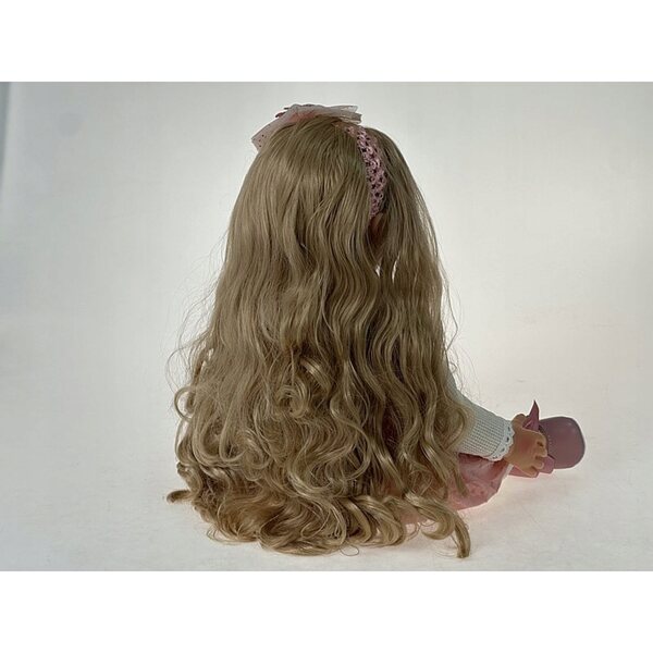Bambola anatomica da bambina di 50 cm con suono e capelli biondi - vinile, interattiva