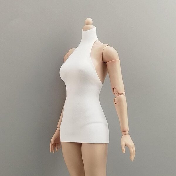 Miniatura Abito Estivo Bianco Senza Maniche per Figure 1/6 da 12 Pollici RNXRZANK