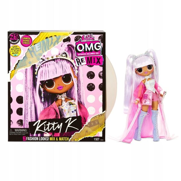 L.O.L. Überraschung O.M.G. Remix Kitty Queen – Modepuppe mit 25 Überraschungen und Sounds