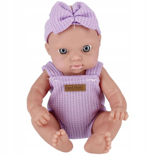 Bambolina 20 cm in abiti viola con braccia e gambe mobili CE