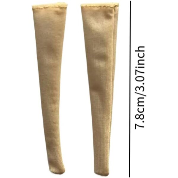 Calzini in tessuto per action figure femminili 1/12, colore pelle, 7,8 cm