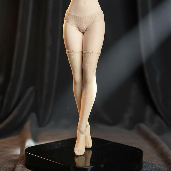 Calzini in tessuto per action figure femminili 1/12, colore pelle, 7,8 cm