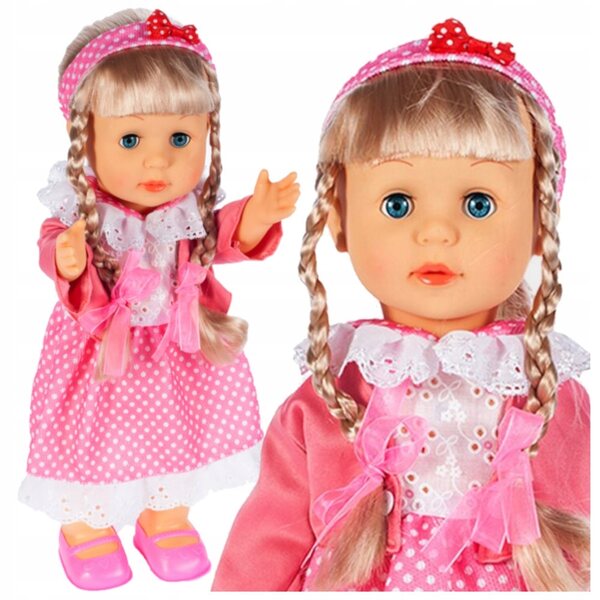 Interaktive Puppe Belinda 42 cm – geht, singt und reagiert auf Geräusche