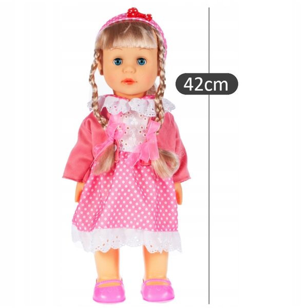 Interaktive Puppe Belinda 42 cm – geht, singt und reagiert auf Geräusche