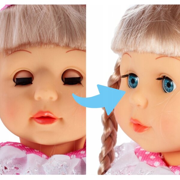 Interaktive Puppe Belinda 42 cm – geht, singt und reagiert auf Geräusche