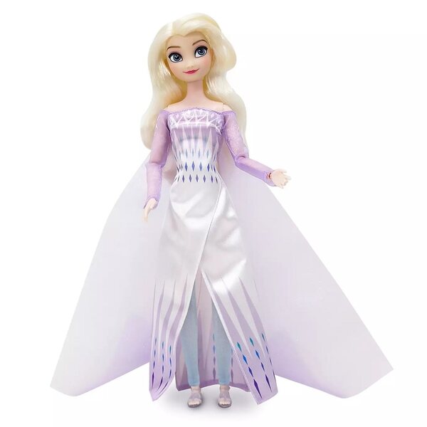 Bambola Elsa Frozen 2 Disney Store con capelli lunghi e vestito dettagliato 29 cm