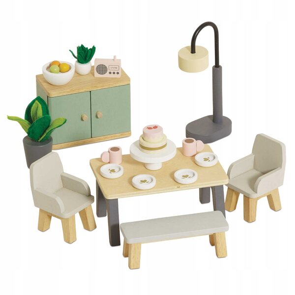 Holzmöbel-Set für Puppenhaus – Esszimmer Daisylane Le Toy Van