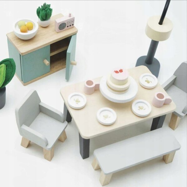 Holzmöbel-Set für Puppenhaus – Esszimmer Daisylane Le Toy Van