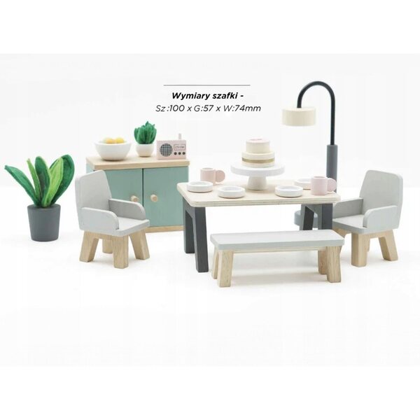 Holzmöbel-Set für Puppenhaus – Esszimmer Daisylane Le Toy Van