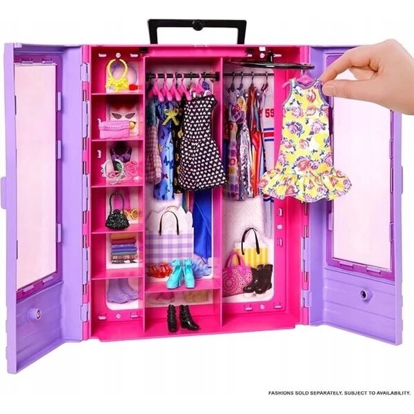 Barbie Dreamtopia mit Kleiderschrank, 6 Kleiderbügeln und elegantem Mattel-Design