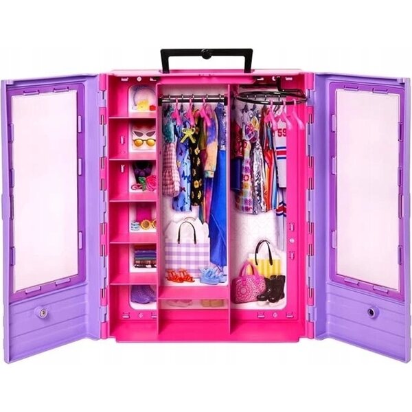 Barbie Dreamtopia mit Kleiderschrank, 6 Kleiderbügeln und elegantem Mattel-Design