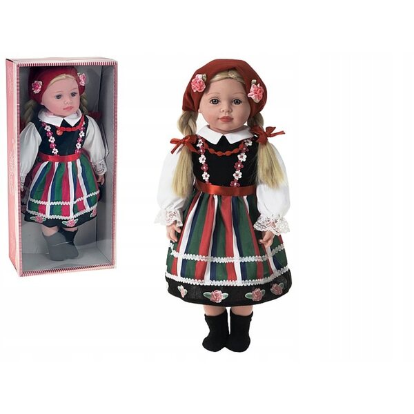 Bambola 45 cm in Costume Tradizionale con Suoni in Italiano e Vestito Lavabile