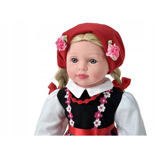 Bambola 45 cm in Costume Tradizionale con Suoni in Italiano e Vestito Lavabile