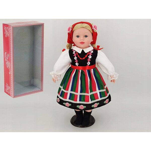 Bambola 45 cm in Costume Tradizionale con Suoni in Italiano e Vestito Lavabile