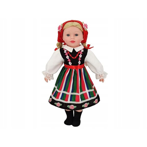 Bambola 45 cm in Costume Tradizionale con Suoni in Italiano e Vestito Lavabile