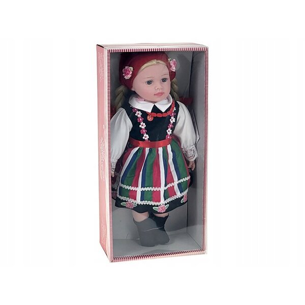 Bambola 45 cm in Costume Tradizionale con Suoni in Italiano e Vestito Lavabile