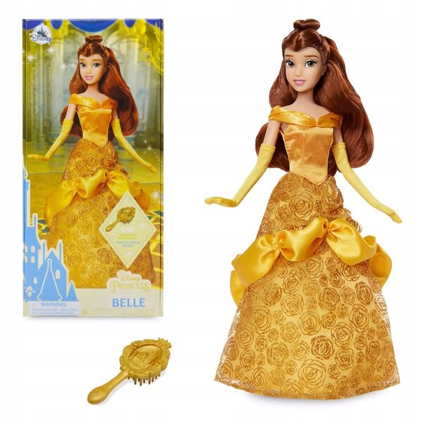 Lalcka Disney Bella 29 cm aus „Die Schöne und das Biest“ mit realistischen Haaren und detailliertem Kleid