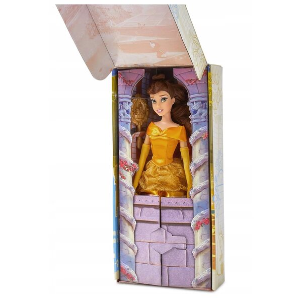 Lalcka Disney Bella 29 cm aus „Die Schöne und das Biest“ mit realistischen Haaren und detailliertem Kleid