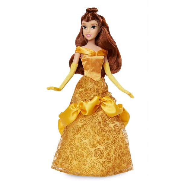 Lalcka Disney Bella 29 cm aus „Die Schöne und das Biest“ mit realistischen Haaren und detailliertem Kleid
