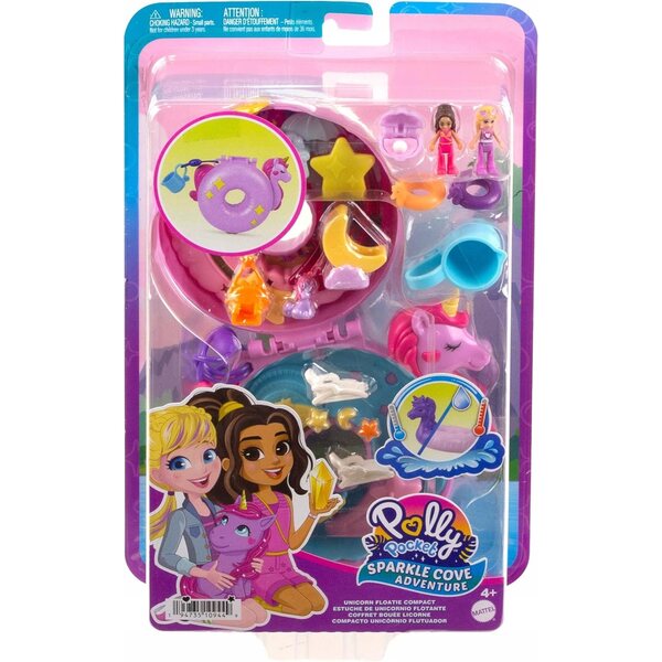 Басейн Polly Pocket Unicorn с аксесоари и магически фенери за деца