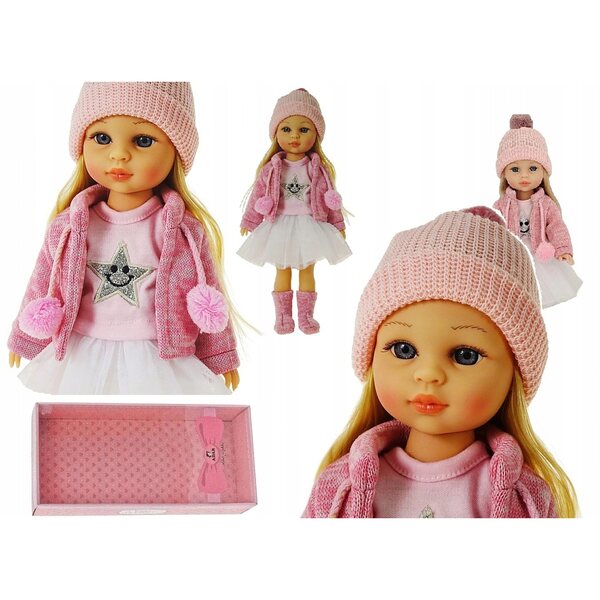 Adar-Puppe 38 cm interaktiv mit Geräuschen, spricht und singt auf Polnisch, Geschenkbox