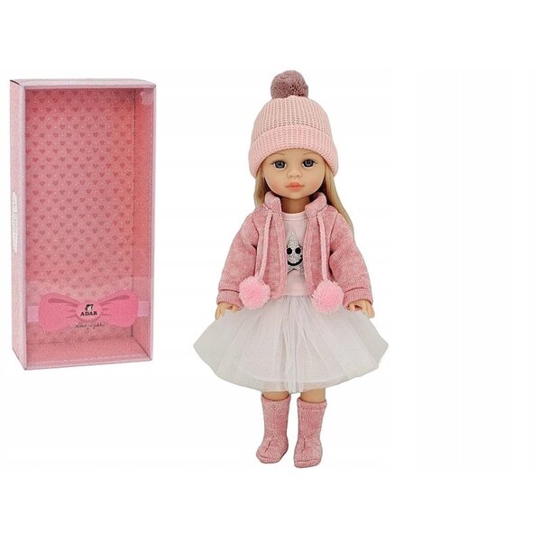 Adar-Puppe 38 cm interaktiv mit Geräuschen, spricht und singt auf Polnisch, Geschenkbox
