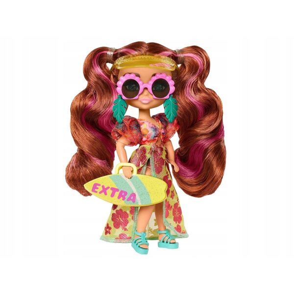 Barbie Extra Fly Minis Strandpuppe mit Sommerlook und Modeaccessoires