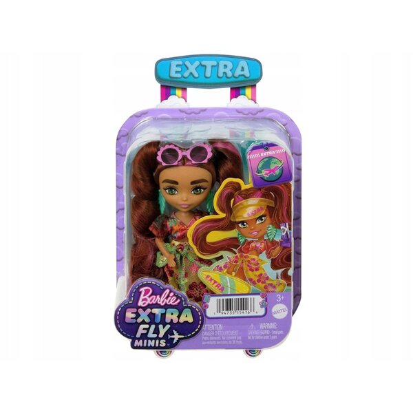 Barbie Extra Fly Minis Strandpuppe mit Sommerlook und Modeaccessoires