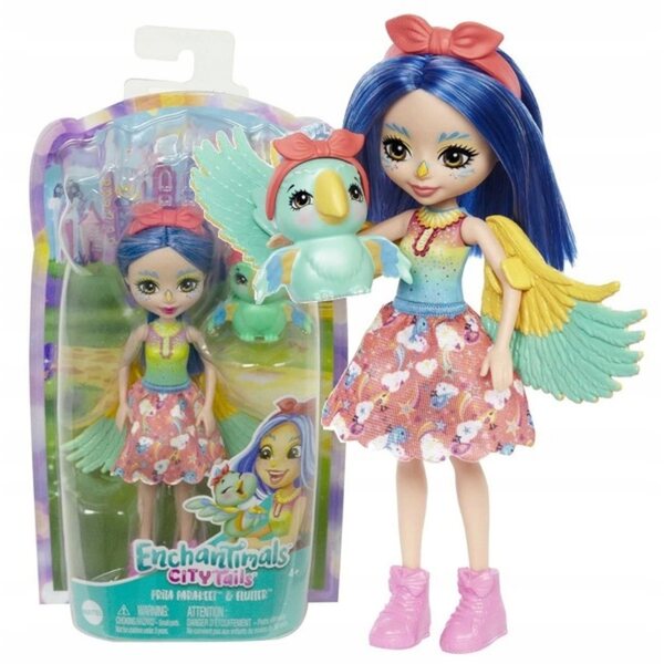ENCHANTIMALS Prita Puppe Sittich mit Papageientier – Spiele für Kinder ab 4 Jahren