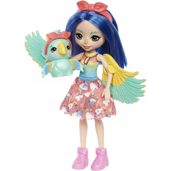 ENCHANTIMALS Prita Puppe Sittich mit Papageientier – Spiele für Kinder ab 4 Jahren