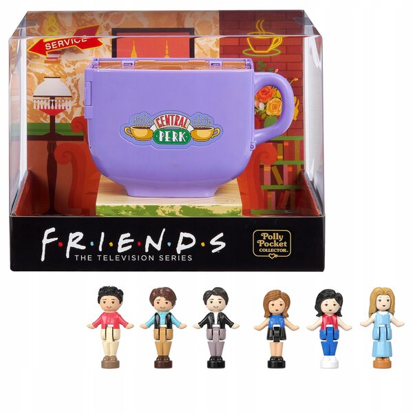 Mattel Polly Pocket Friends Compact con 6 Bambole e 9 Accessori per Bambini 4+