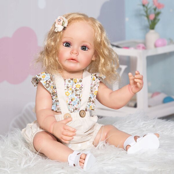Bambola Reborn Keiumi 55 cm Realistica in Vinile Morbido per Bambini 4+