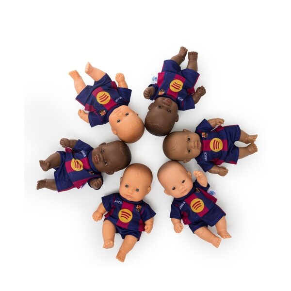 Miniland FC Barcelona pop 21 cm Latijns kind in officieel uniform