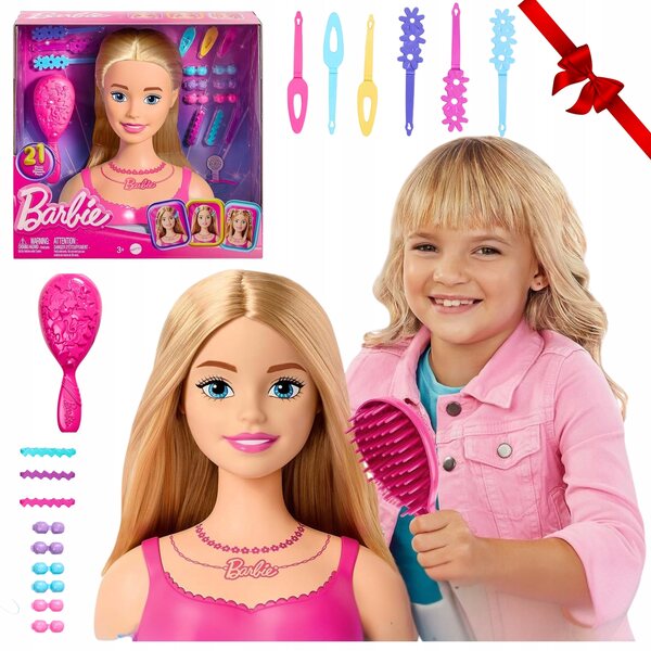 Barbie-Frisurenkopf mit Zubehör für das Haarstyling für Mädchen
