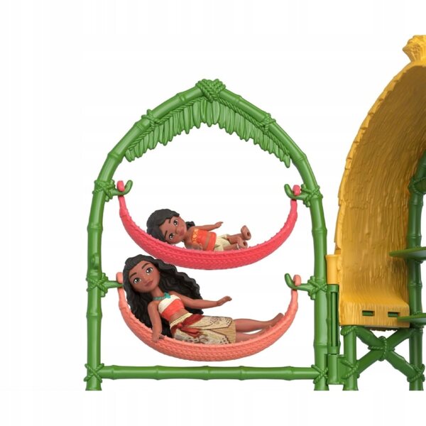 Disney Vaiana 2 Dorfhaus-Set mit 11 Zubehörteilen und Vaiana-, Simea- und Pua-Figuren