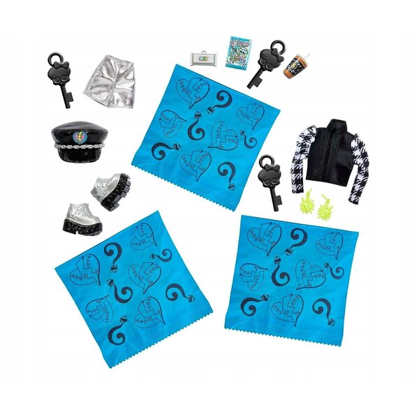 Bambola Monster High Frankie Stein con Accessori e Armadietto Monstrous Secrets
