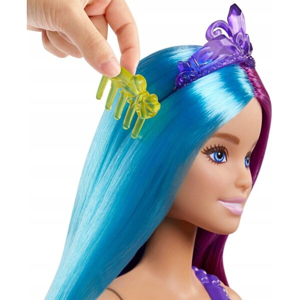 Barbie Dreamtopia Syrenka mit langen Haaren und Meerjungfrauenschwanz für Kinder ab 3 Jahren