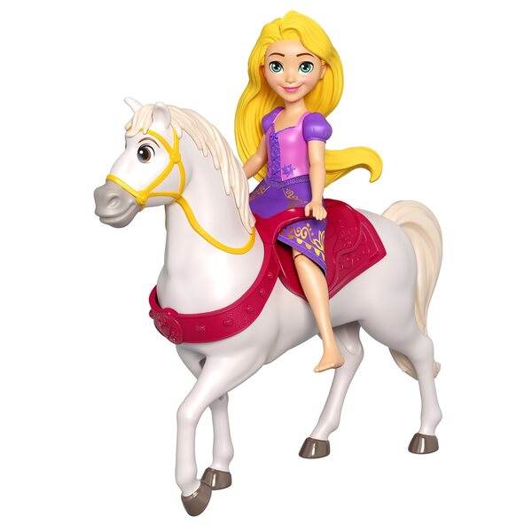 Bambola Rosaspina Zapolata Disney 15,2 cm con Cavallo Maximus Mattel