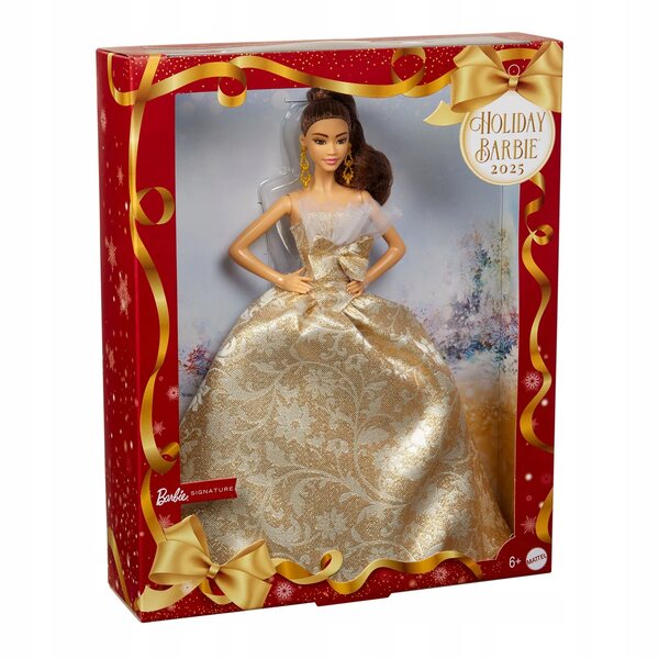 Barbie Holiday 2025 Puppenkollektion, elegantes, brillantes Kleid, 29 cm