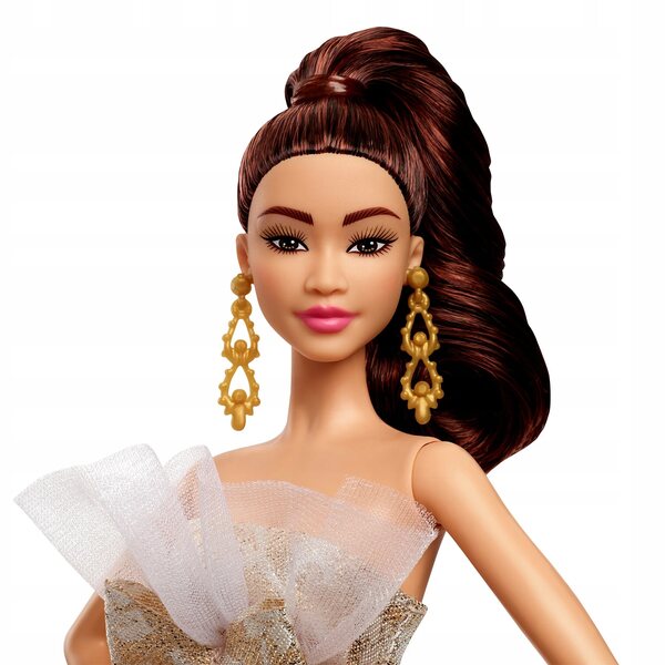 Barbie Holiday 2025 Puppenkollektion, elegantes, brillantes Kleid, 29 cm