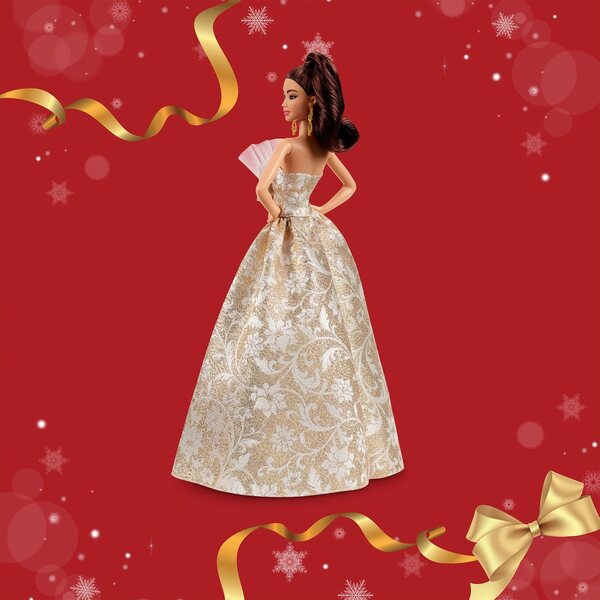 Barbie Holiday 2025 Puppenkollektion, elegantes, brillantes Kleid, 29 cm