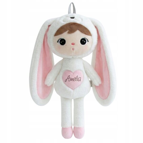 Metoo Rabbit Puppe 50 cm weiß mit anpassbarem rosa, Kindersicherheitsgeschenk